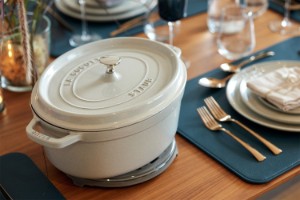 Ovaler Cocotte-Kochtopf, Gusseisen, 37 cm/8 l, White Truffle - Staub