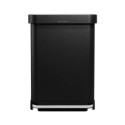 Pedal soptunna, 55 l, rostfritt stål, Matte Black - simplehuman