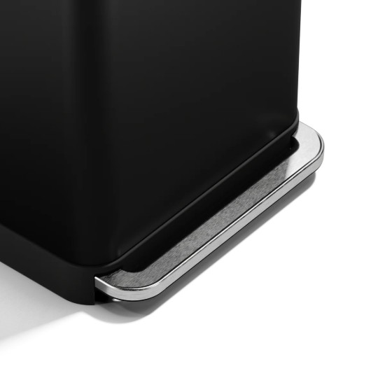Landa taż-żibel bil-pedala, 55 L, azzar inossidabbli, Matte Black - simplehuman