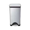 Rektangulär pedalsoptunna, 30 L, rostfritt stål, Brushed - simplehuman