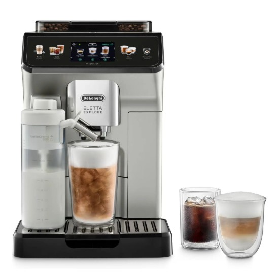 Espressor automat, 1450W, "Eletta Explore", Argintiu - DeLonghi