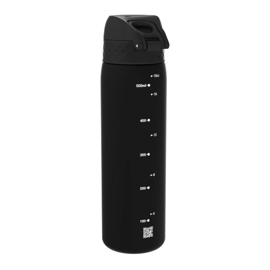 Slim vizes palack, recyclon, 500ml, fekete - Ion8