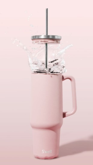 Isı yalıtımlı bardak, paslanmaz çelik, 1,1 L, Himalayan Salt - S'well