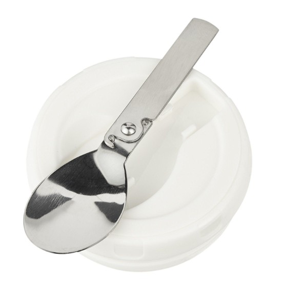 Termosuppeflaske med skje, rustfritt stål, 580 ml, "Pioneer", hvit - Grunwerg