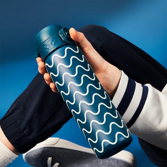 Slim buidéal uisce, cruach dhosmálta, 500 ml, Wave - Ion8