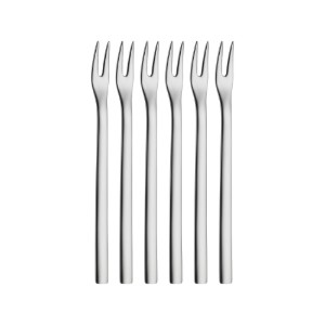 6-osainen cocktailhaarukkasetti, ruostumatonta terästä, 12,5 cm, "Nuova" - WMF