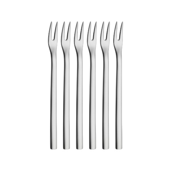 6-osainen cocktailhaarukkasetti, ruostumatonta terästä, 12,5 cm, "Nuova" - WMF