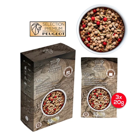 Sada 3 vrecúšok zmesi korenia na ryby, 3x20g, "Mix" - Peugeot