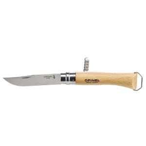 Карманный нож N°10 со штопором и ножнами, нержавеющая сталь, 10 см - Opinel