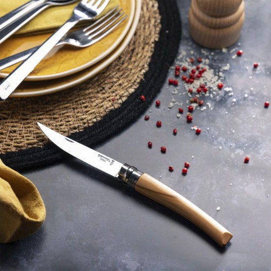 Карманный нож N°10, с ножнами, нержавеющая сталь, 10 см, "Effilé", Olive - Opinel