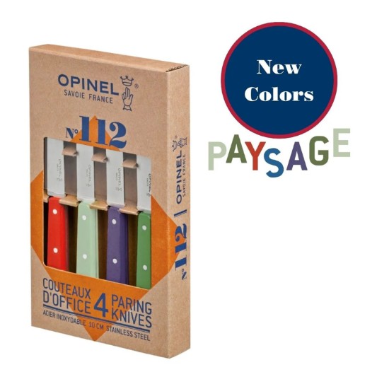 Набор ножей N°112, 4 штуки, "Les Essentiels", Paysage - Opinel