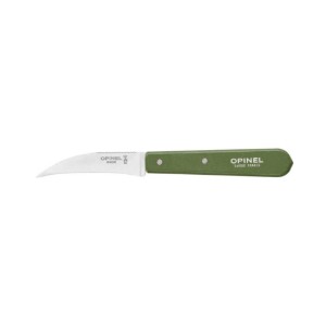 Paring knife N°114, stainless steel, 7 cm, "Les Essentiels", Green - Opinel