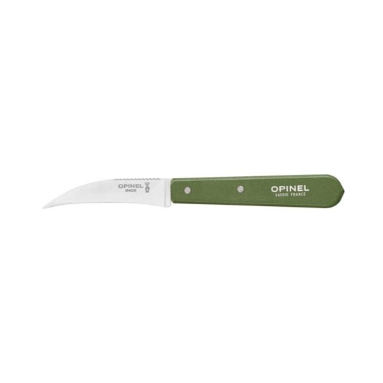 Paring knife N°114, stainless steel, 7 cm, "Les Essentiels", Green - Opinel
