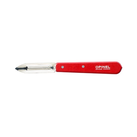 N°115 peeler, stainless steel, 6 cm, "Les Essentiels", Red - Opinel