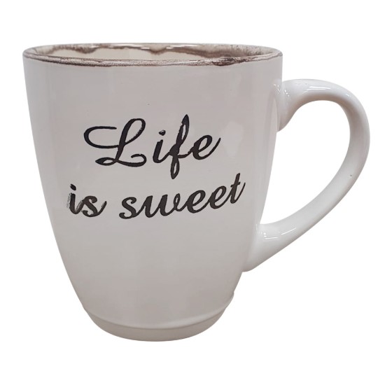Tazza in porcellana, 450 ml, "Old Letter" - Viejo Valle