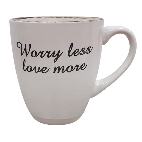 Tazza in porcellana, 450 ml, "Old Letter" - Viejo Valle