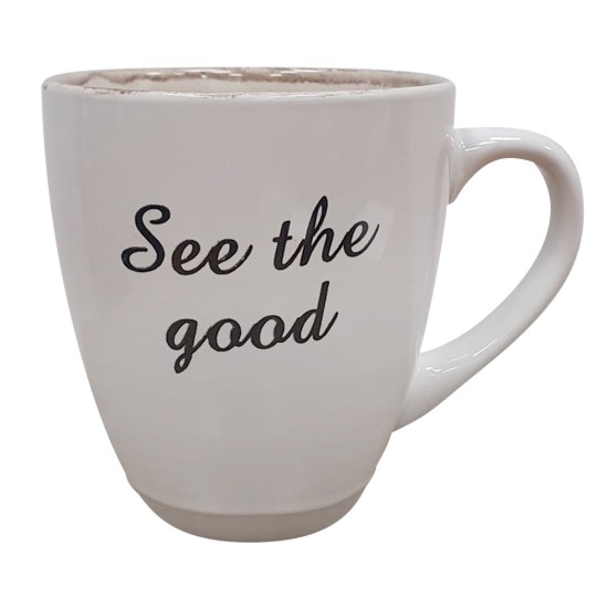 Tazza in porcellana, 450 ml, "Old Letter" - Viejo Valle