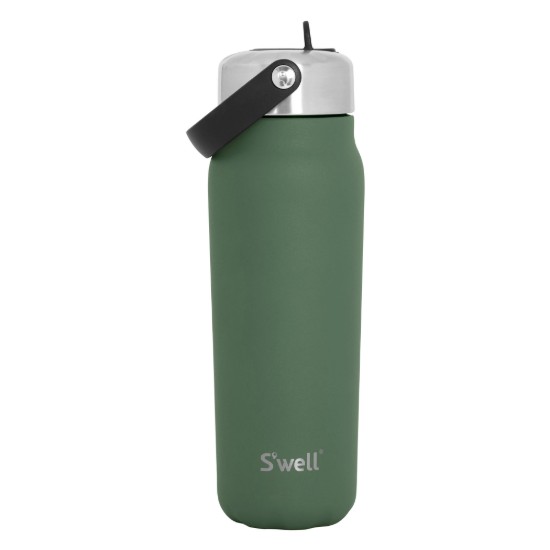 Thermos bottle for drinks, stainless steel, 700 ml, "Explorer Flip Straw", Jasper - S'well
