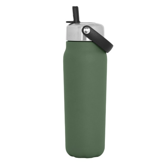 Thermos bottle for drinks, stainless steel, 700 ml, "Explorer Flip Straw", Jasper - S'well