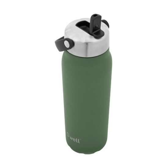 Thermos bottle for drinks, stainless steel, 700 ml, "Explorer Flip Straw", Jasper - S'well