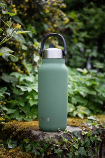 Thermos bottle for drinks, stainless steel, 700 ml, "Explorer Flip Straw", Jasper - S'well