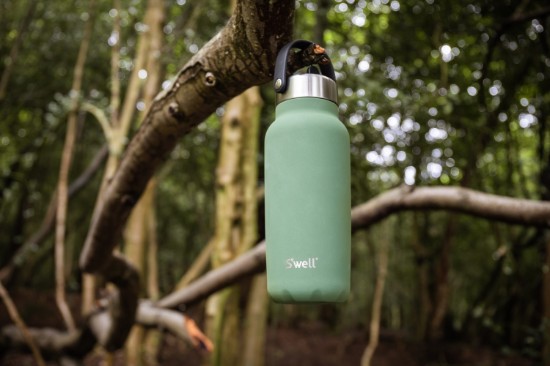 Thermos bottle for drinks, stainless steel, 700 ml, "Explorer Flip Straw", Jasper - S'well