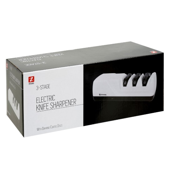 3-stage electric knife sharpener, 18W - Zokura