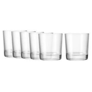 Lot de 6 verres à boire, en verre, 360 ml,  "Indro" - Borgonovo