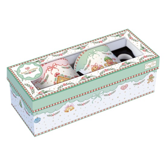 2-piece porcelain mug set, 300ml, "Sweet Christmas" - Nuova R2S