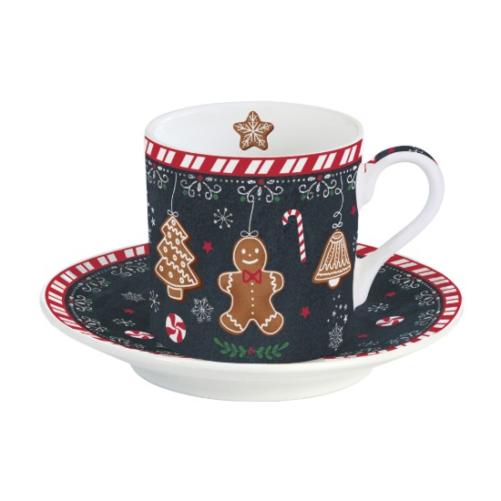 2'li fincan tabağı seti, 100 ml, porselen, "Gingerbread" - Nuova R2S