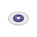Lâmina circular lisa para presunto/linguiça, com engrenagem azul, aço