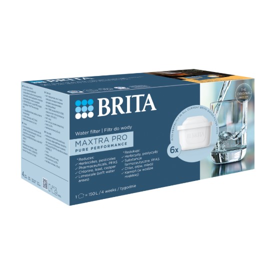 Set med 6 BRITA MAXTRA PRO Pure Performance vattenfilter