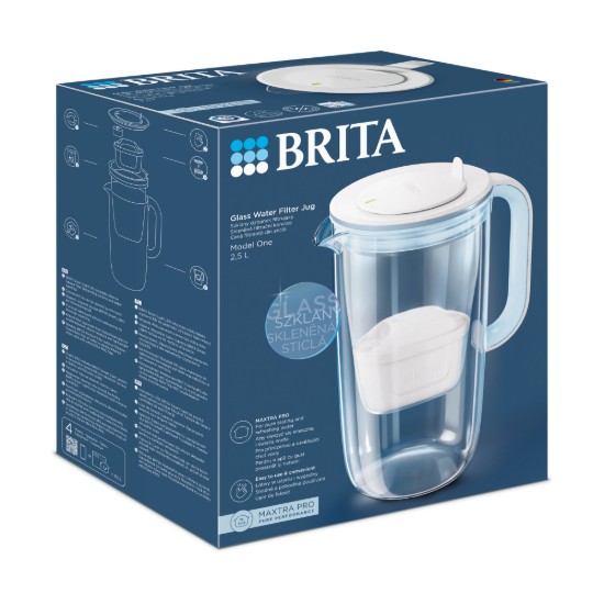Glasfilterkrug, BRITA, 2,5 l, Maxtra PRO (hellblau)