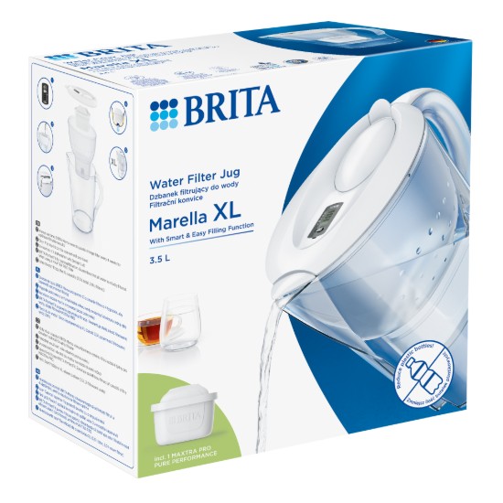 BRITA Marella XL 3,5 L Maxtra PRO (beyaz) filtreli sürahi