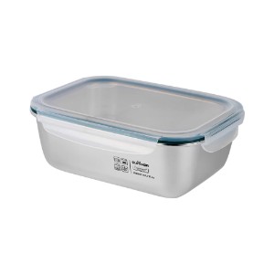 Recipiente rectangular para alimentos, acero inoxidable, 2800 ml, "Simple" - Cuitisan