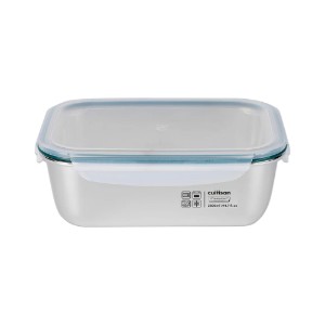 Recipiente rectangular para alimentos, acero inoxidable, 2800 ml, "Simple" - Cuitisan
