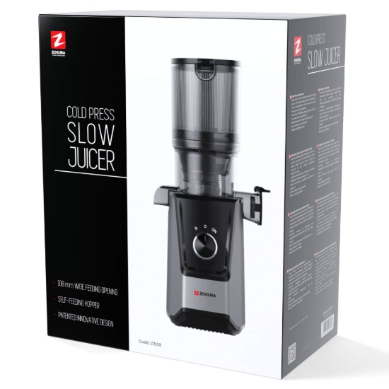 Soğuk sıkım meyve sıkacağı, 200W - Zokura