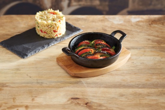 Taġen żgħir tal-qali, ħadid fondut, 12 ċm, bi stand tal-injam - Artesa