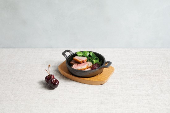 Taġen żgħir tal-qali, ħadid fondut, 12 ċm, bi stand tal-injam - Artesa