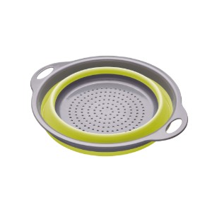 Hopfällbart durkslag, 24 cm, grön - Kitchen Craft