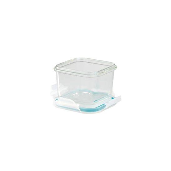 Camdan yapılmış kare gıda kabı, 210 ml, Mavi - Glasslock