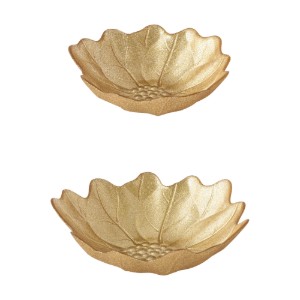 2-piece glass bowl set, 16cm/21cm, "White Elegance" - Nuova R2S