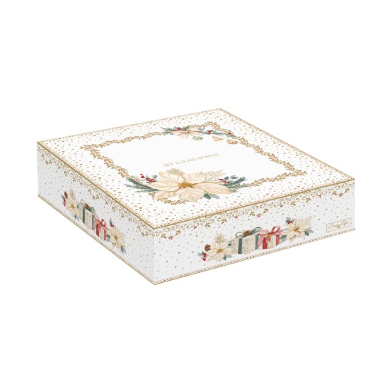 2-piece glass bowl set, 16cm/21cm, "White Elegance" - Nuova R2S