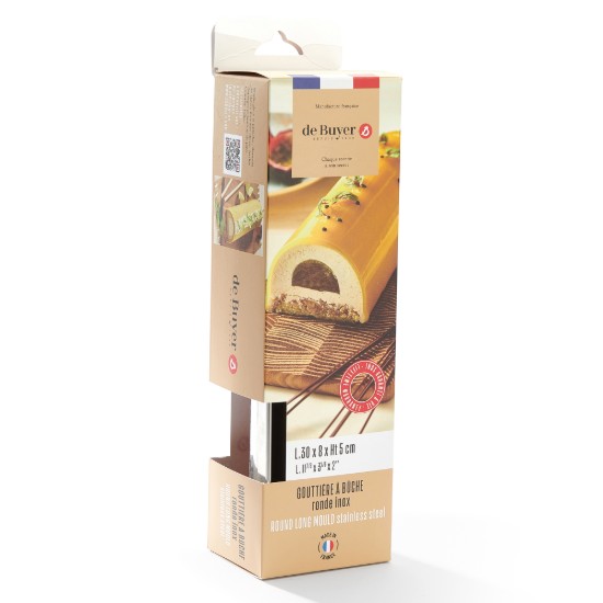 Ημικυκλικό καλούπι "Yule", ανοξείδωτο ατσάλι, 30 x 6,5 εκ. - de Buyer