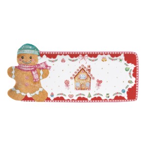 Serving platter, porcelain, 36 x 16 cm, "Sweet Christmas" - Nuova R2S