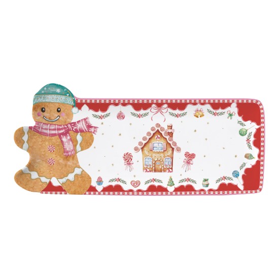 Serving platter, porcelain, 36 x 16 cm, "Sweet Christmas" - Nuova R2S
