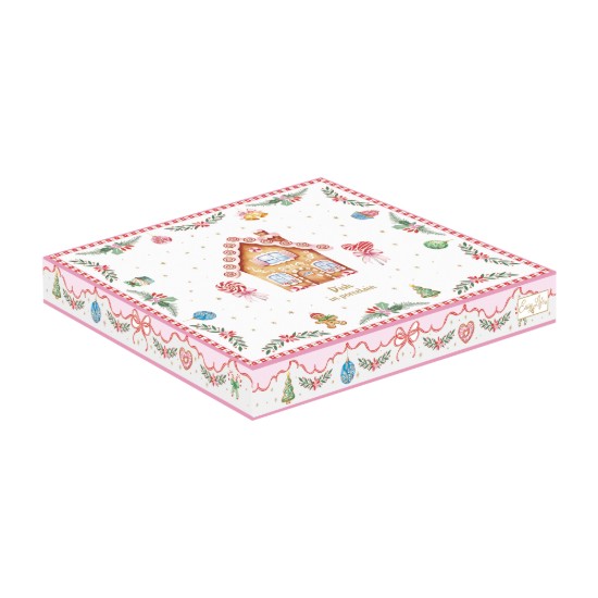 Star-shaped platter, porcelain, 22.5 x 22.5 cm, "Sweet Christmas" - Nuova R2S