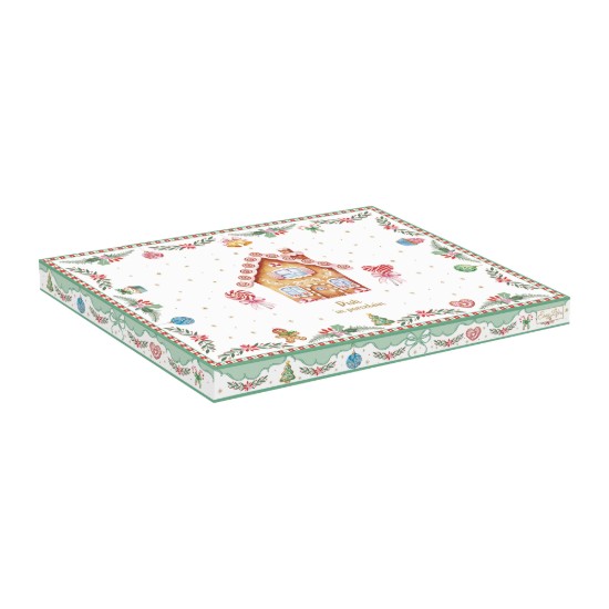 Porcelain Christmas tree-shaped platter, 25.5 x 20.5 cm, "Sweet Christmas" - Nuova R2S