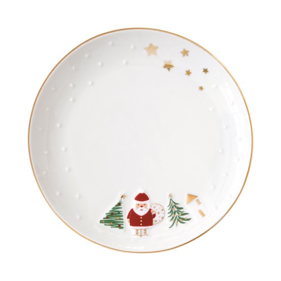 Sett ta' 2 platti, b'disinn imnaqqax, 16cm, "Let it Snow" - Nuova R2S