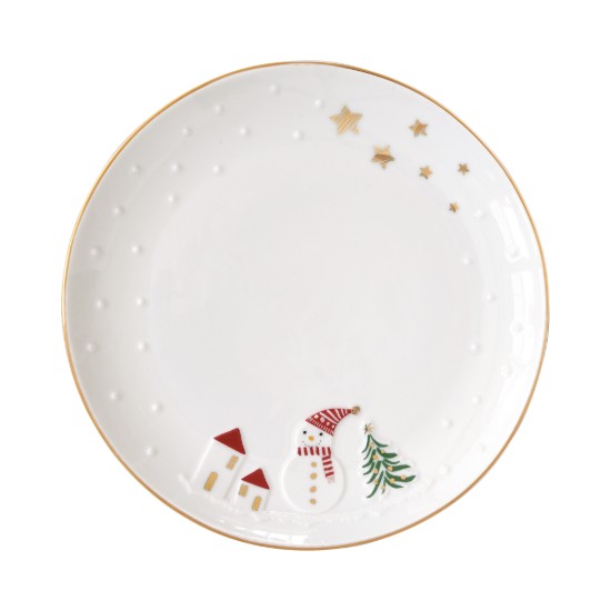 Sett ta' 2 platti, b'disinn imnaqqax, 16cm, "Let it Snow" - Nuova R2S